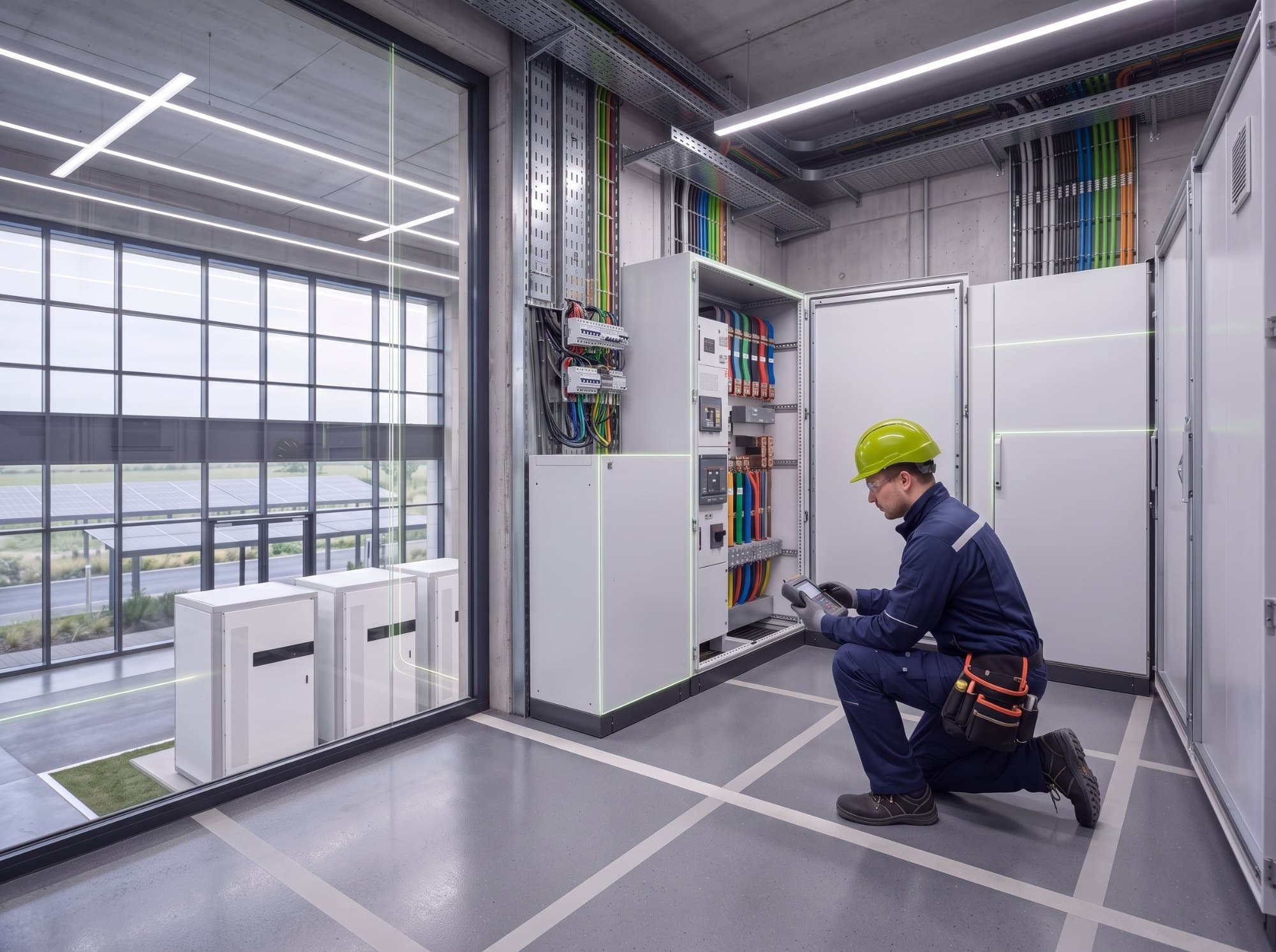 Servicetechniker bei der Anlagenwartung