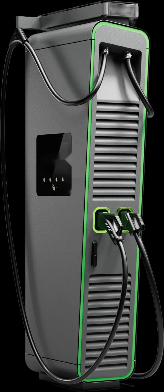 DC-Schnellladesäule 200 kW mit zwei Ladekabeln