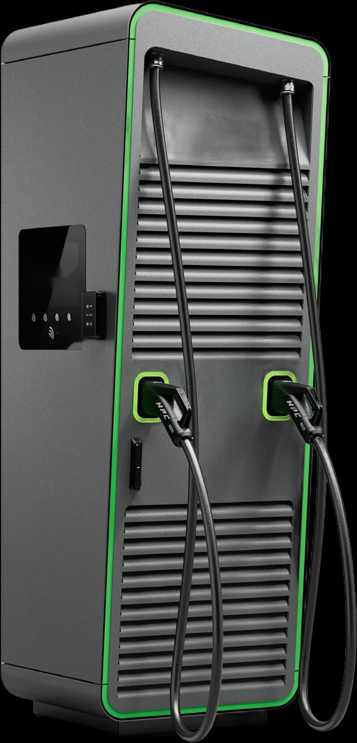 DC-Schnellladesäule 400 kW mit zwei Ladekabeln