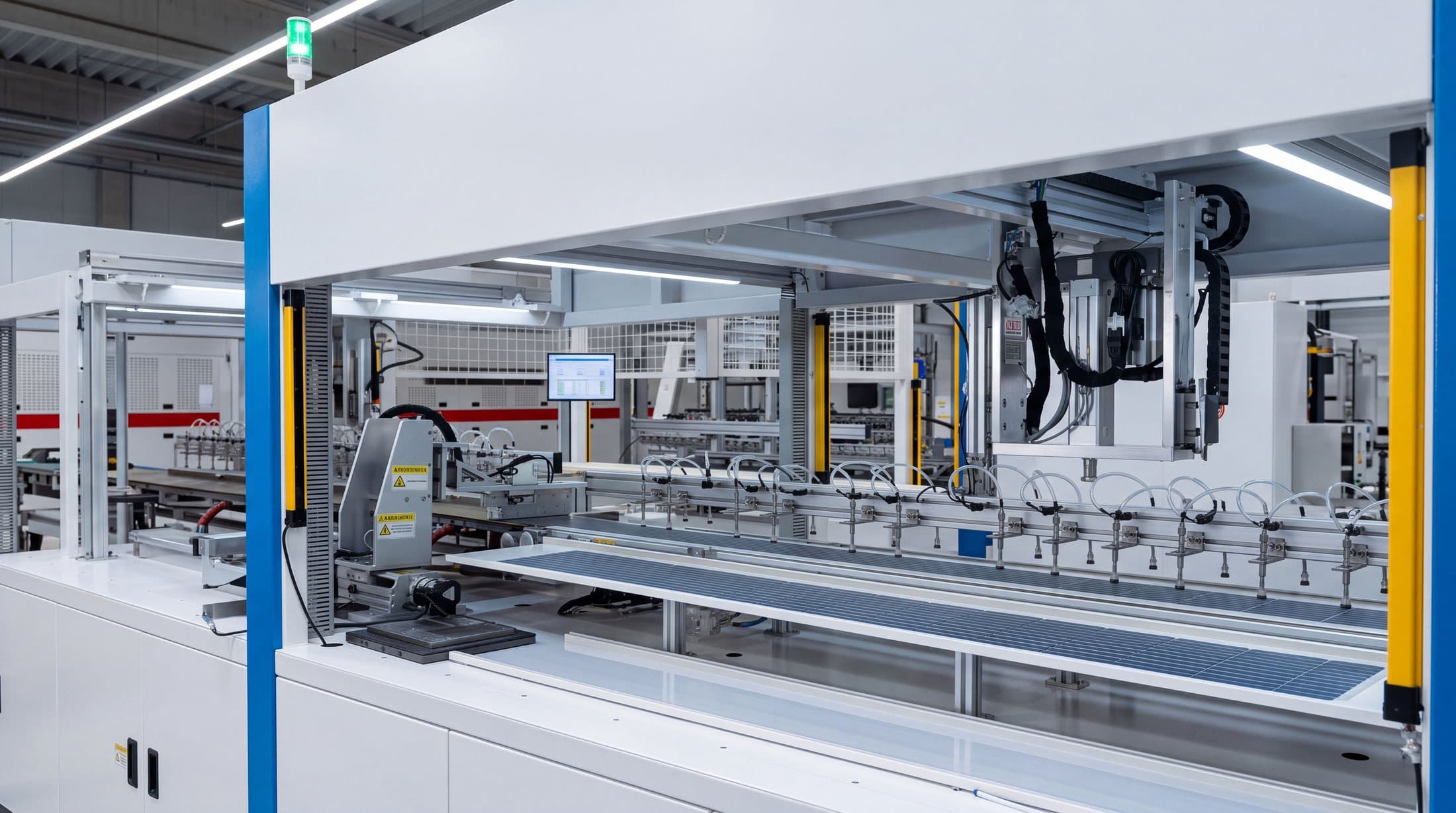 Vakuum-Handling und Inline-Prüfung eines Moduls